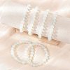 Opalite Beaded Stretch Bracelets X-BJEW-F203-01-4