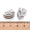 Brass Pave Clear Cubic Zirconia Pendants KK-T081-01P-3
