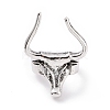 Cattle Head Wide Band Rings for Men RJEW-F126-10AS-1