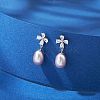 Natural Pearl Ear Studs EJEW-P286-09P-4