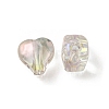 UV Plating Rainbow Iridescent Acrylic Beads OACR-F004-05G-2