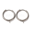 201 Stainless Steel Hoop Earring Findings STAS-D379-06B-P-1