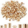 SUPERFINDINGS 400Pcs 2 Colors Brass Spacer Beads KK-FH0003-46-1