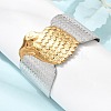 Two Tone 304 Stainless Steel Cuff Bangles SA-CBA90C5-02B-PG-2