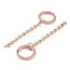 Ion Plating(IP) 304 Stainless Steel Split Key Ring Clasps X1-STAS-L226-009A-RG-2