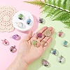 15Pcs 5 Styles Transparent Glass Pendants GLAA-YW0004-65-3