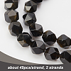 2 Strands Natural Golden Sheen Obsidian Beads Strands G-OC0002-67-3