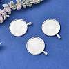 Tibetan Style Alloy Flat Round Pendant Cabochon Settings TIBEP-M022-15AS-5