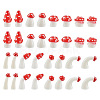 32Pcs 8 Style Luminous Mushroom Resin Display Ornaments DJEW-TA0001-02-3