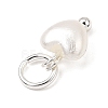ABS Imitation Pearl Bead Charms PALLOY-JF04111-4
