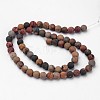 Natural Polychrome Jasper/Picasso Stone/Picasso Jasper Beads Strands G-D809-03-6mm-2