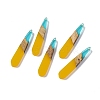 Transparent Resin & Walnut Wood Pendants RESI-M027-12A-3