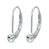 925 Sterling Silver Leverback Hoop Earrings STER-L054-51S-5