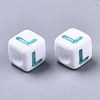 Opaque White Acrylic Beads SACR-R252-02L-2