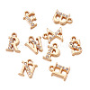 Alloy Rhinestone Charms ALRI-T008-01G-3