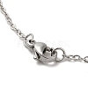 Non-Tarnish 201 Stainless Steel Pendnat Necklace with Cable Chains NJEW-E102-01P-03-3