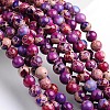 Dyed Natural Imperial Jasper Round Bead Strands G-M274-03-4mm-1