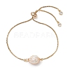Freshwater Pearl  Slider Ring BJEW-JB11132-1
