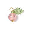 30Pcs 10 Colors Crackle Glass Pendants PALLOY-JF04168-01-4