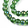 Electroplate Transparent Glass Beads Strands GLAA-T032-T4mm-AB07-2