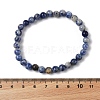 Natural Blue Spot Jasper Bead Stretch Bracelets BJEW-K212-A-039-3