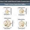 80Pcs 4 Styles Brass Connector Charms KK-CN0002-93G-2