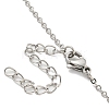 Brass Micro Pave Clear Cubic Zirconia Pendant Necklaces for Women NJEW-B100-01P-3