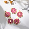 Golden Plated Alloy Enamel Charms X-ENAM-S118-08I-5