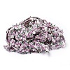 Flower Polyester Trim Ribbon OCOR-WH0057-18G-2