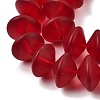 Frosted & Baking Paint Transparent Glass Beads Strands GL-CBA2ED2-02-3