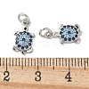 Brass Micro Pave Cubic Zirconia Charms KK-U056-44P-3