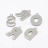 Alloy Rhinestone Letter Charms RB-A052-01-2