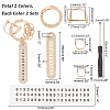 CHGCRAFT 4 Sets 2 Colors DIY Numeral Charm Keychain Making Kit DIY-CA0004-48-2