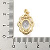 Brass Micro Pave Clear Cubic Zirconia Pendants KK-P263-26KCG-03-3