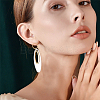 BENECREAT 20Pcs Brass Textured Ring Stud Earrings for Women KK-BC0009-23-7