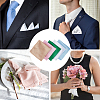 10Pcs 5 Colors Imitation Silk Men's Suit Square Scarf AJEW-CY0002-34B-5