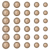 30Pcs 5 Styles Zinc Alloy Buttons BUTT-FH0001-016AG-1