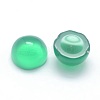 Natural Dyed & Heated Green Onyx Agate Cabochons X-G-P393-R05-4mm-2