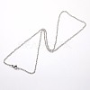 Tarnish Resistant Trendy Unisex 304 Stainless Steel Cable Chain Necklaces X-NJEW-M057-B-01-2