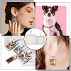 DIY Blank Square Dome Pendant Making Kit DIY-SC0023-03-5