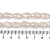 Opaque Solid Color Electroplate Glass Beads Strands EGLA-N013-P6mm-B08-4