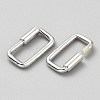 925 Sterling Silver Screw Carabiner Lock Charms STER-WH0002-11P-2