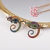 2Pcs 2 Colors Alloy Enamel Brooches JEWB-SZ0001-50-2