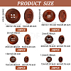 100Pcs 6 Style Natural Flat Round 4-hole Basic Sewing Button FIND-OC0002-11-2