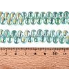 Electroplate Transparent Glass Beads Strands EGLA-N057-01A-03-4