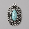 Synthetic Turquoise Pendants TURQ-WH0001-07-1