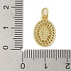 Rack Plating Brass Micro Pave Cubic Zirconia Pendants KK-P279-11G-3