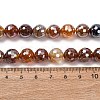 Electroplated Natural Agate Beads Strands G-B191-A07-10mm-13-5