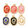 Brass Enamel Pendants KK-K408-66G-1