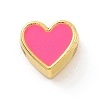 Eco-friendly Rack Plating Brass Enamel Beads KK-F843-30G-04-1